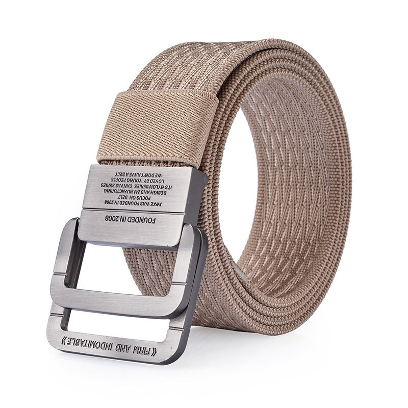HOT 120CM Men Nylon Double Ring Alloy Buckle Belt Military Tactical Durable Outdoor High-quality