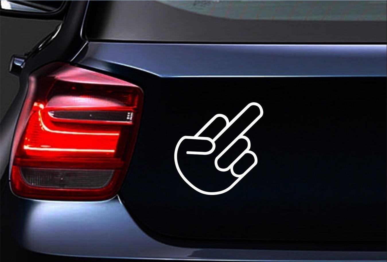 New Brand Middle Finger Funny Hand Gesture Jdm Car Body Window Bumper Vinyl Decal Sticker car sticker