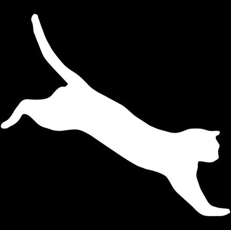 Hot 13*12CM Pet CAT Jumping Fun Car Stickers Motorcycle Decals Car Styling