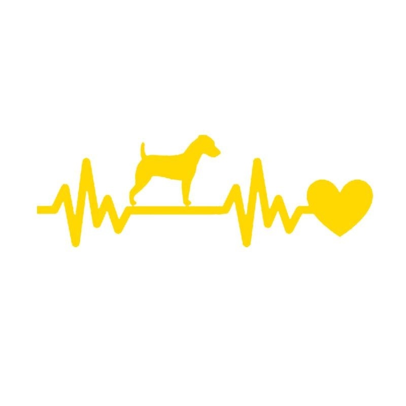 New Fashion 19*6.4cm Jack Russell Dog Car Stickers Vinyl Decal Car Styling Motorcycle Accessories Black/Silver