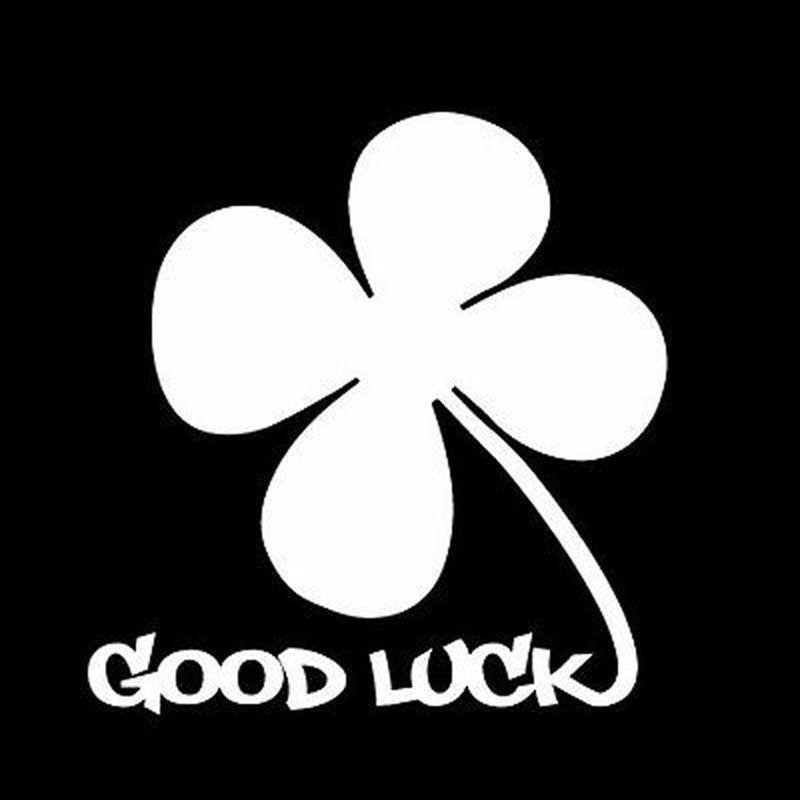 Hot 17.5X18CM 4 Four Leaf Clover Good Luck Charm Car Sticker Vinyl Decal Lovely Car-Styling
