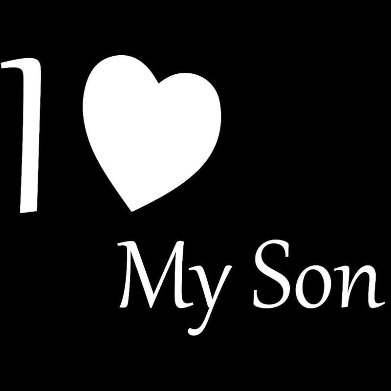 New Brand 17.8CM*12.8CM I Love My Son Car Truck Window Vinyl Decal Car Stickers Motorcycle Decorating Stickers