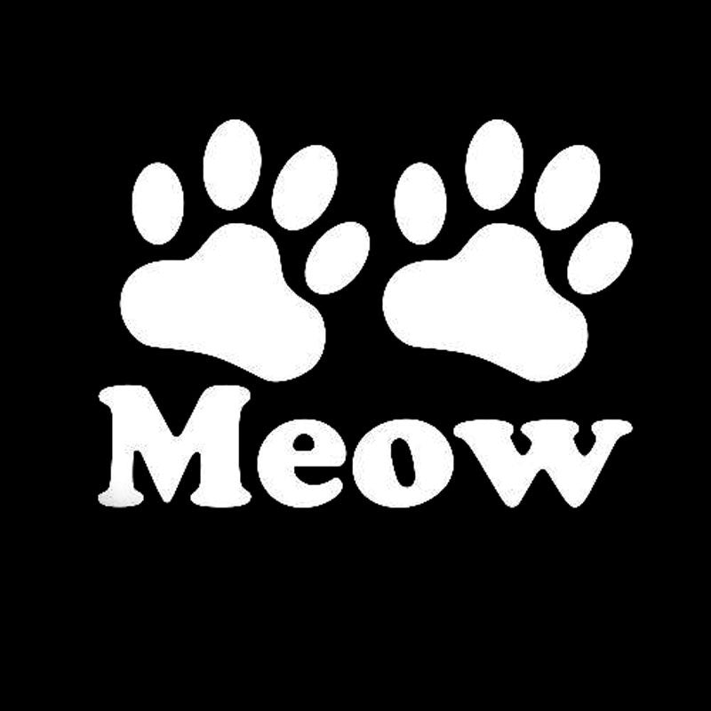 New Brand 12.3CM*9CM Meow Paw Sticker Vinyl Decal Cat Print Kitty Love Pet Animal Car Sticker