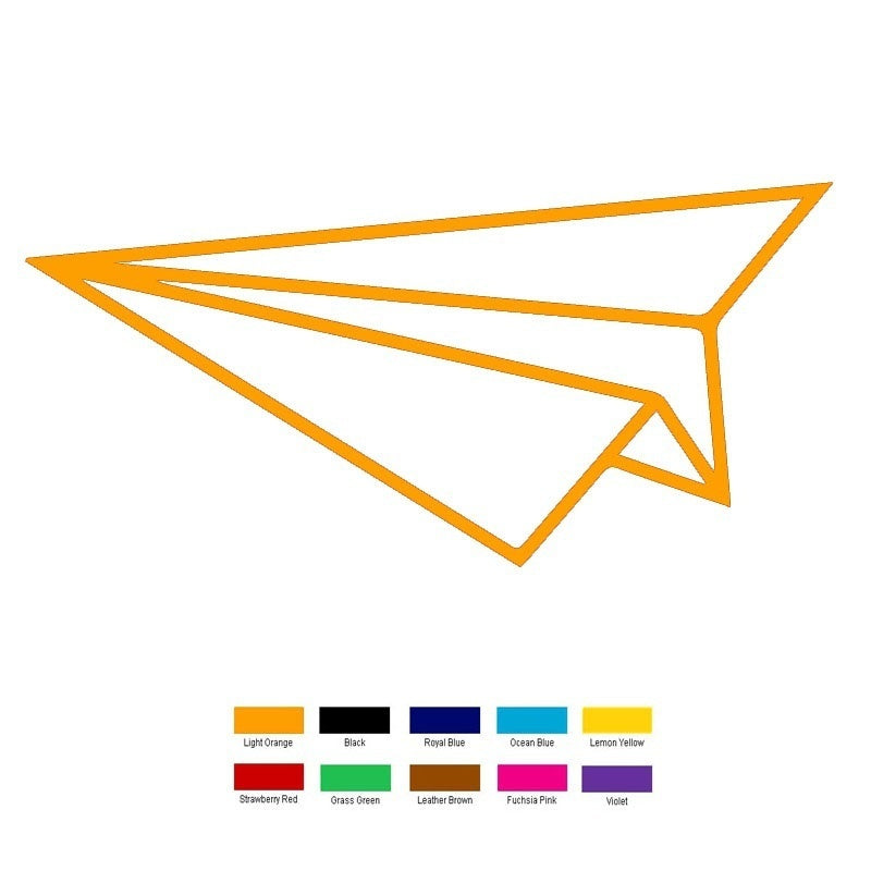 New Fashion 18cm x 9cm Paper Airplane Car Sticker For Truck Window Bumper Auto SUV Door Laptop Kayak Vinyl Decal
