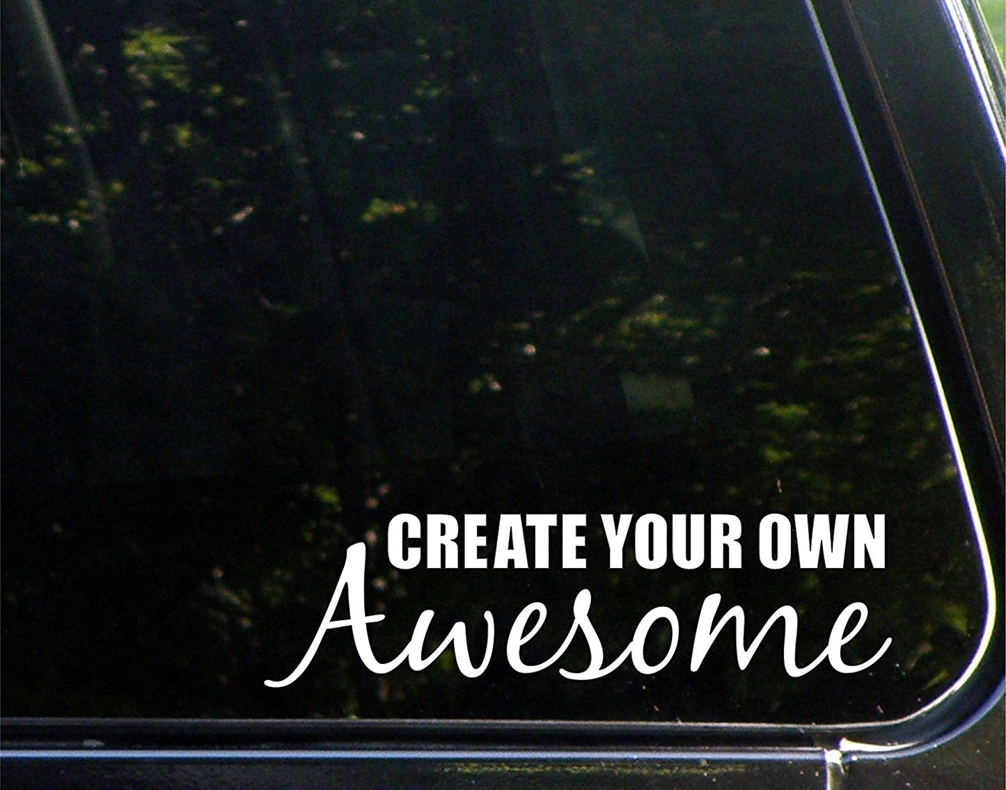 Hot Create Your Own Awesome - 8-3/4" x 3-1/2"- Vinyl Die Cut Decal/ Bumper Sticker For Windows, Cars, Trucks, Laptops, Etc.
