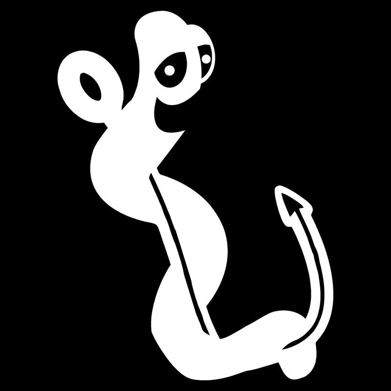 High-quality 9.5*12.7CM Fishing Hook Car Sticker Vinyl Decal Car Accessories
