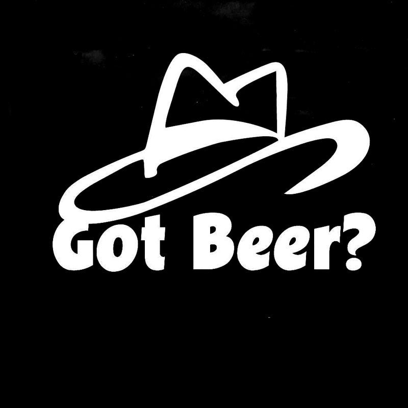 High-quality 15.6CM*10.4CM Got Beer? Booze Hat Car Auto Vinyl Decal Sticker Car Accessories Funny Car Sticker