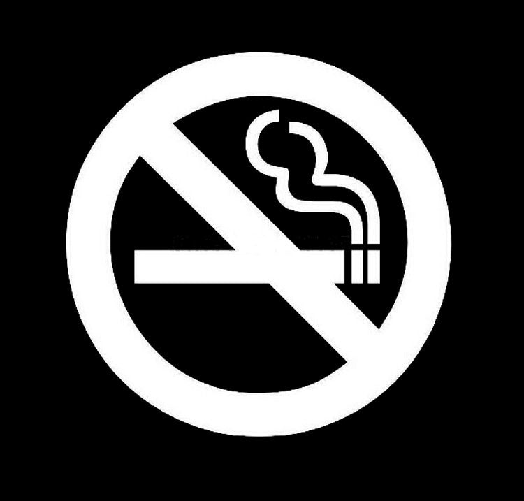 2017 NEW 12.5*12.5CM No Smoking Signs Car Stickers Cartoon Car Sticker Decals Body Decoration