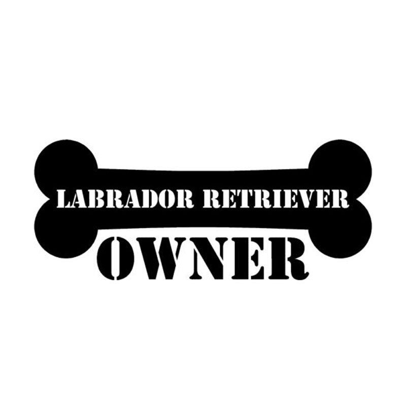 15cm*6.2cm Personalized Labrador Retriever Owner Bone Car Stickers