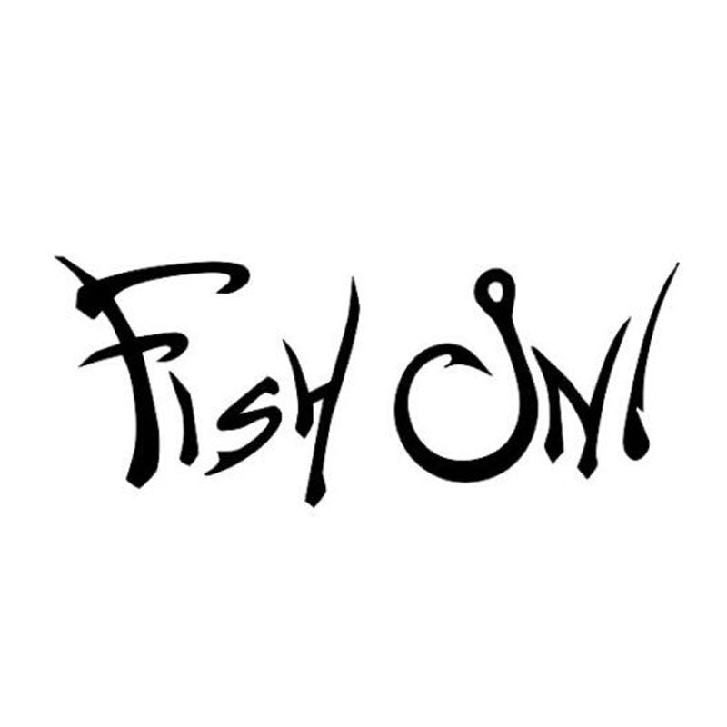 Hot 15*6CM FISH ON Fishing Hunting Sports Car Sticker Decals Motorcycle Car Styling Accessories