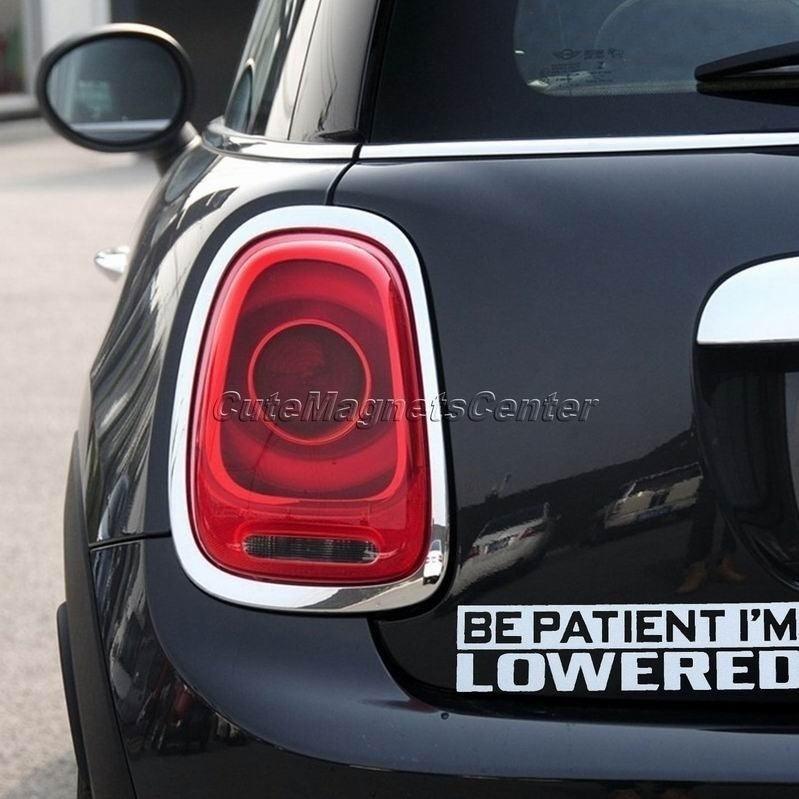 New Fashion Personality Patient I'm Lowered Funny Auto Car Hoods Trunk Thriller Rear Window Body Bumper Warning Stickers Vinyl Decal Sticker
