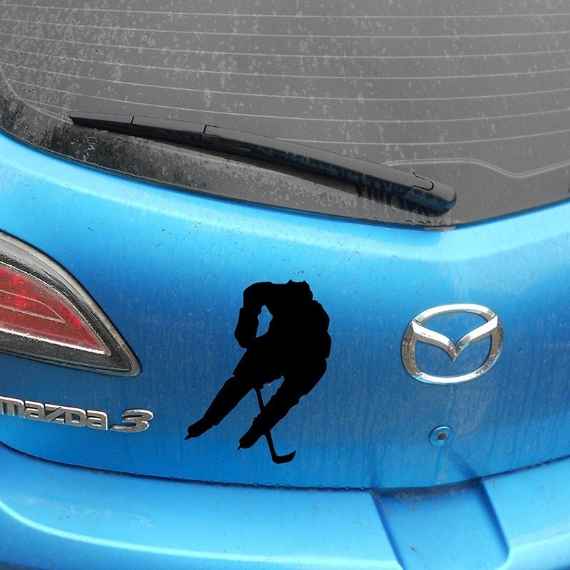 2017 NEW Sport Ice Hockey Skate Car Sticker Ice Roller Sports Vinyl Decal For Wall Truck SUV Window Bumper 12x12 cm