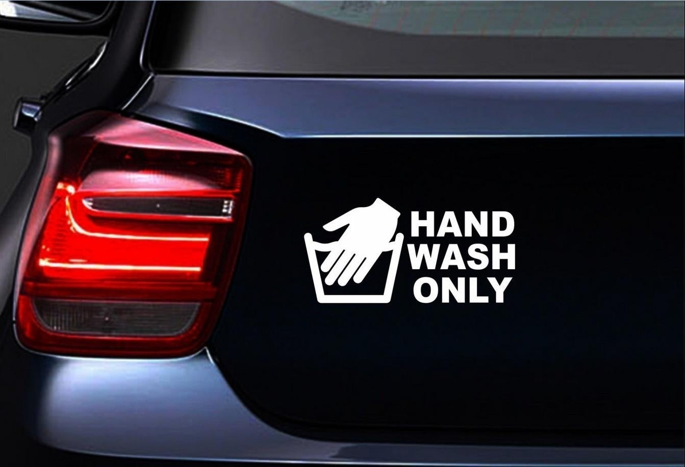 New Hot Hand Wash Only Jdm Car Body Window Bumper Vinyl Decal Sticker Car Sticker