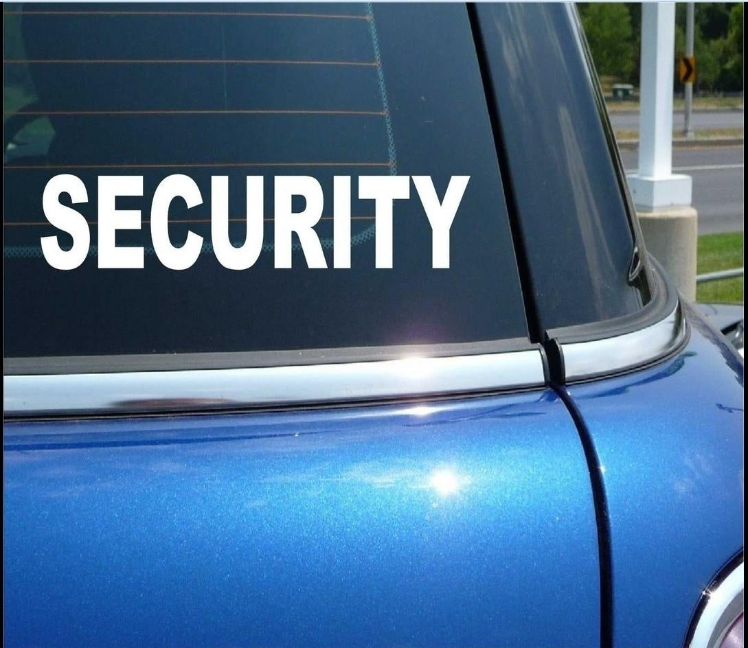 Security Staff Office Guard Funny Decal Sticker Art Car Wall Decor