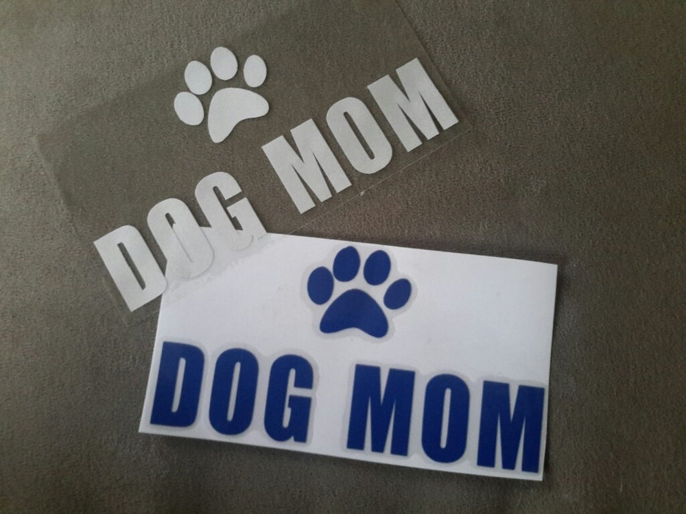 2017 NEW Dog Mom Die Cut Decal Bumper Sticker for Windows, Cars, Trucks, Laptops, Etc. Car Sticker