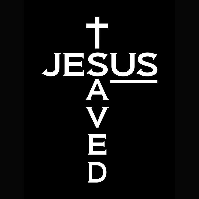 Hot 8.9CM*12.7CM Jesus Saved Us Car Truck Auto Window Vinyl Sticker Decals Motorcycle Car Stickers And Decals