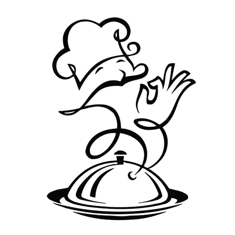 12.1cm*16.4cm Bon Appetit Chef Hat Vinyl Car Styling Car Accessories Stickers