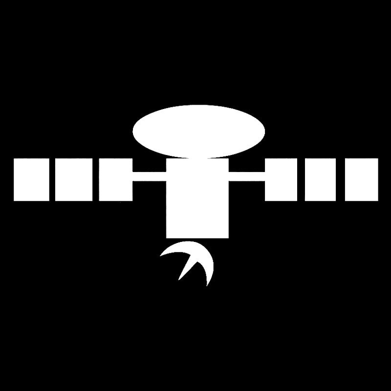 New Hot 16.5cm*8.3cm Space Satellite Car Styling Vinyl Car Sticker