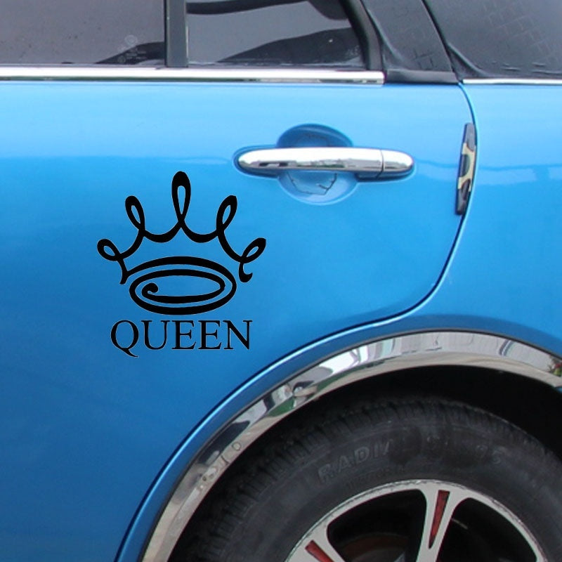 2018 NEW 1PCS 13.5cm*15cm Car Styling Queen Crown Vinyl Car Stickers Decal