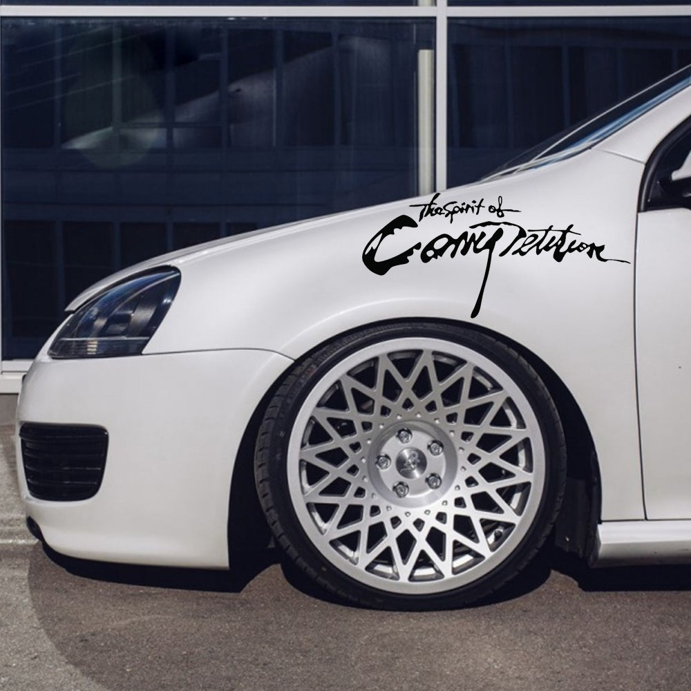 New Hot 1PCS 28*13cm Car Styling Sticker The Spirition of Competition Car Stickers Vinyl Decal Waterproof Car Accessories