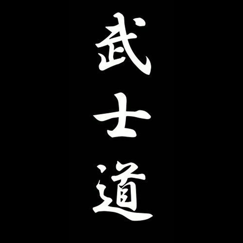 Hot 4.4*15CM Bushido Kanji Japanese Character Car Stickers Car Body Decal Car Styling Black/Silver/red/white