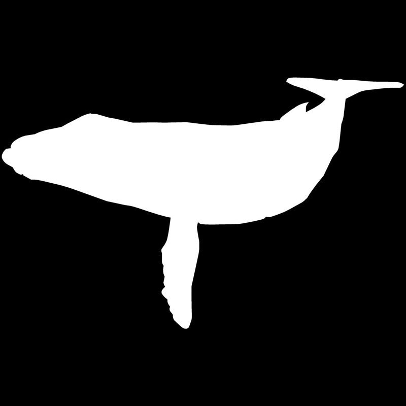 High-quality 15*9.4CM Humpback Whale Vinyl Car Styling Decoration Decal Cartoon Animal Car Sticker