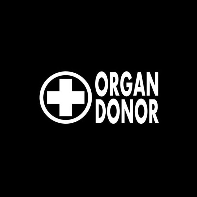 High-quality 14.5CM*6.5CM Personalized Body Stickers ORGAN DONOR Vinyl Accessories