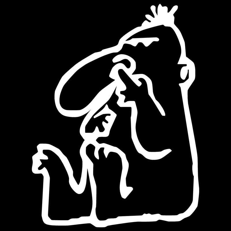 Hot 9.5cm*12.7cm Nose Picker Decal Cartoon Car Styling Car Accessories Stickers