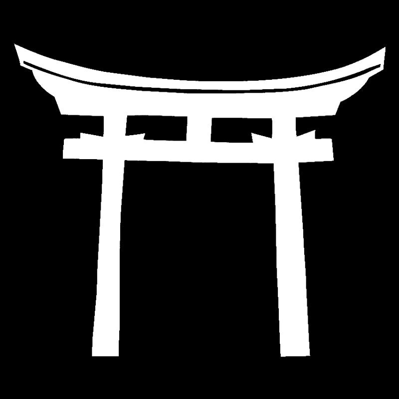 High-quality 15cm*12.6cm Shinto Torii Gate Shrine Car Accessories Car Sticker