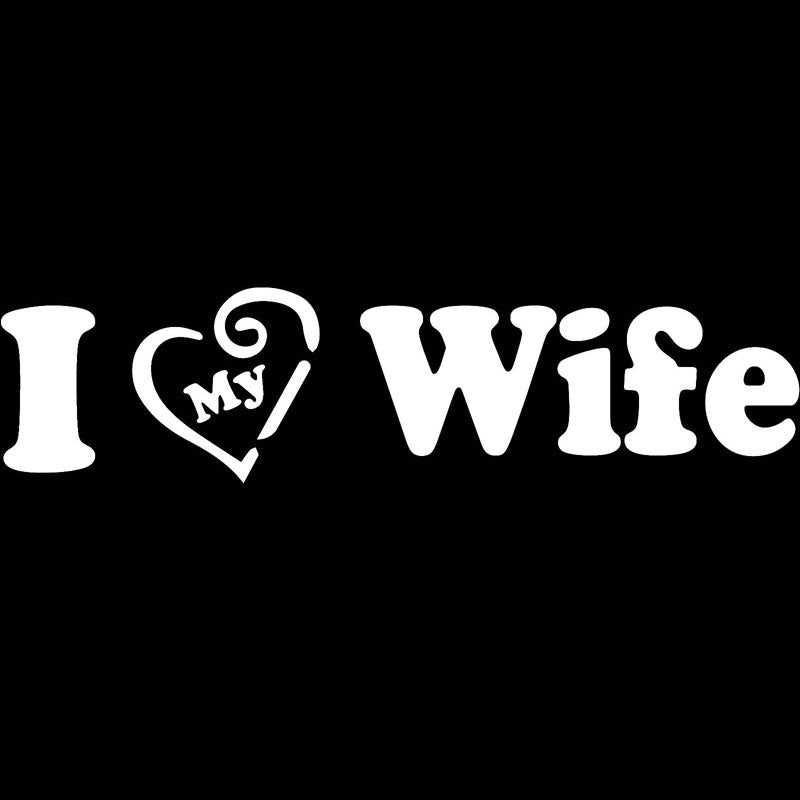 New Fashion 17.8CM*4.5CM I Love My Wife Decal Car Stickers Car Styling Decoration