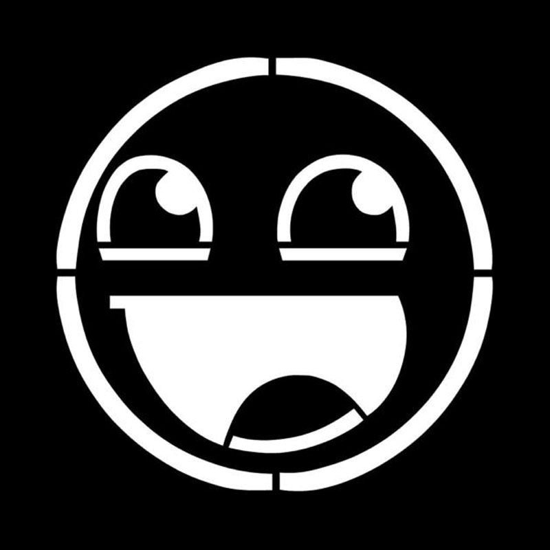 New Fashion 9.5*9.5CM Emoticons Face Funny Car Stickers Car Styling Accessories Motorcycle decal