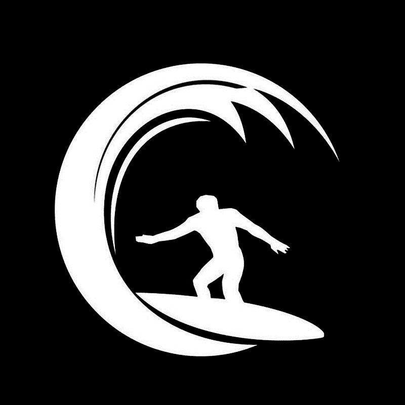 Hot 13.9cm*13.9cm Car sStyling Personality SURFING Sports Car Window Vinyl Car Stickers