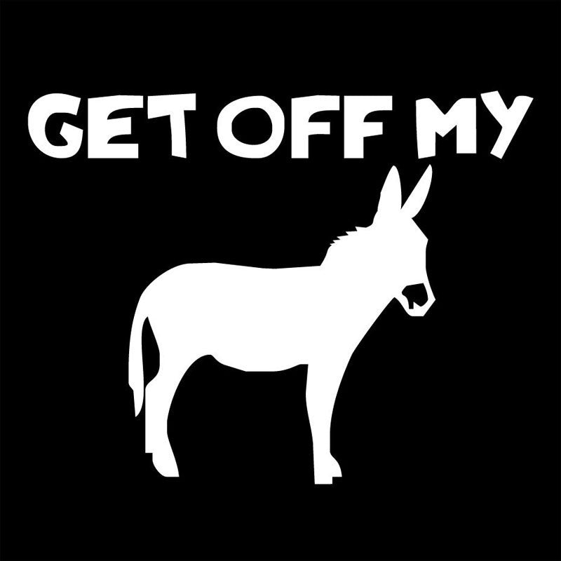 New Brand 16.7CM*13CM Get Off My Ass Donkey Jackass Adult Funny Vinyl Car Sticker Accessories Car Styling Decorative