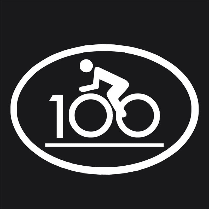 New Hot 1PCS 12.7*8.8CM Cycling Century Vinyl Bicycle Decoration Decals Sport Car Sticker Removable Self Adhesive Window Decals Car Styling