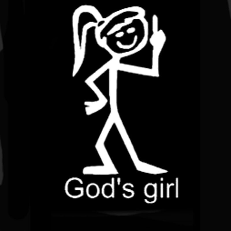New Fashion 12.3CM*21.6CM Gods Girl Christian Car Decal Sticker Car Sticker Accessories