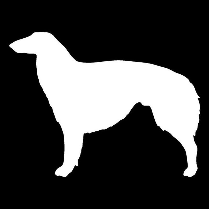 New Hot 16.8*12.8CM Borzoi Dog Vinyl Decal Car Stickers Waterproof Car Styling Bumper Decoration
