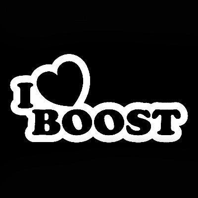 New Brand 1PCS 9.3*20CM Vinyl PVC I love Boost Funny Car Sticker Decal