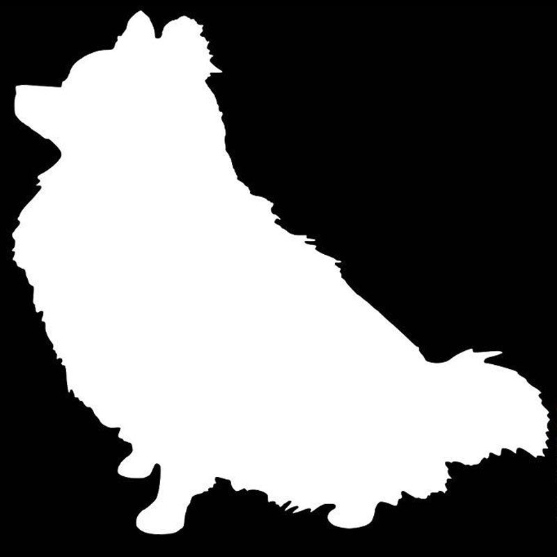 New Hot 1PCS 19.8*20CM Pomeranian Dog Cute Animal Car Sticker Window Bumper Decorative Decals