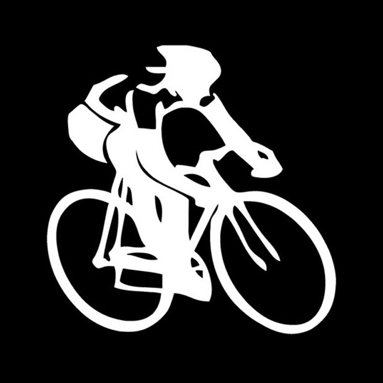 Fashion 1pcs 13.5*13.5CM Bicycle Cycling Sports Athletes Vinyl Decorative Car Stickers Decal
