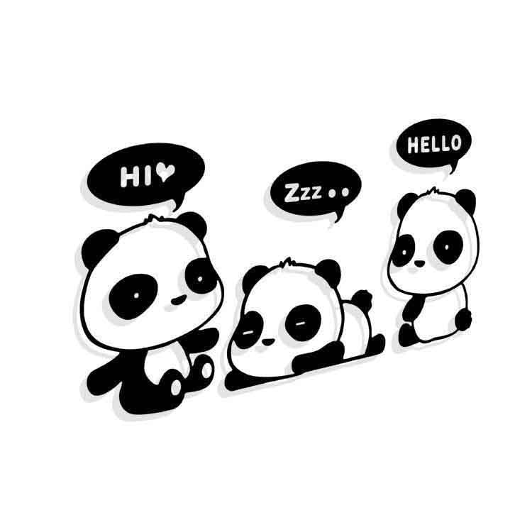 High-quality 1PCS 21*11CM Chinese Panda Bear Car Stickers for Truck Decor Car Door Body and Motorcycle Accessories Animals Vinyl Decals