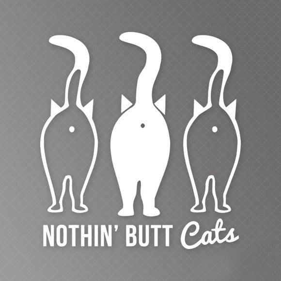 New Fashion 1PC 11.5*12.5cm Car Styling Stickers Nothing Butt Cats Animals Car Stickers Vinyl Decal Personality Waterproof Accessories