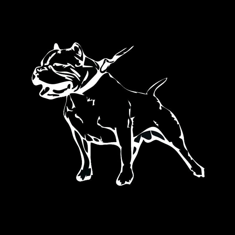 2018 NEW 1PCS 16.6*20CM American BulldogLovely Pet Dog Decoration Vinyl Rear Windshield Car Stickers Decal