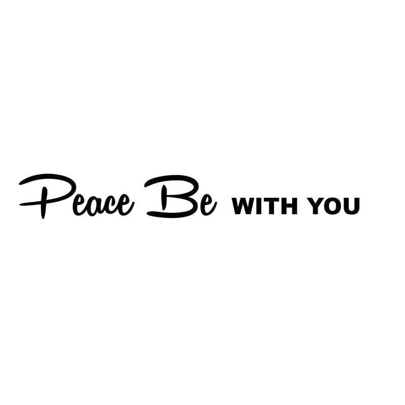 2018 NEW 1PCS 17.8*6.8CM PEACE BE WITH YOU Calssic Car Stickers Christian Religious Vinyl Car Styling Decals Black