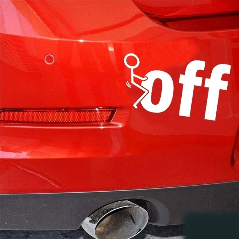 Funny Vinyl Decal Sticker Screw It Stick Figure Car Truck Window Decor