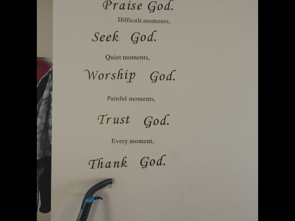 New Brand Vinyl Words Quote poem Thank God Wall Sticker Art decal room decor removable
