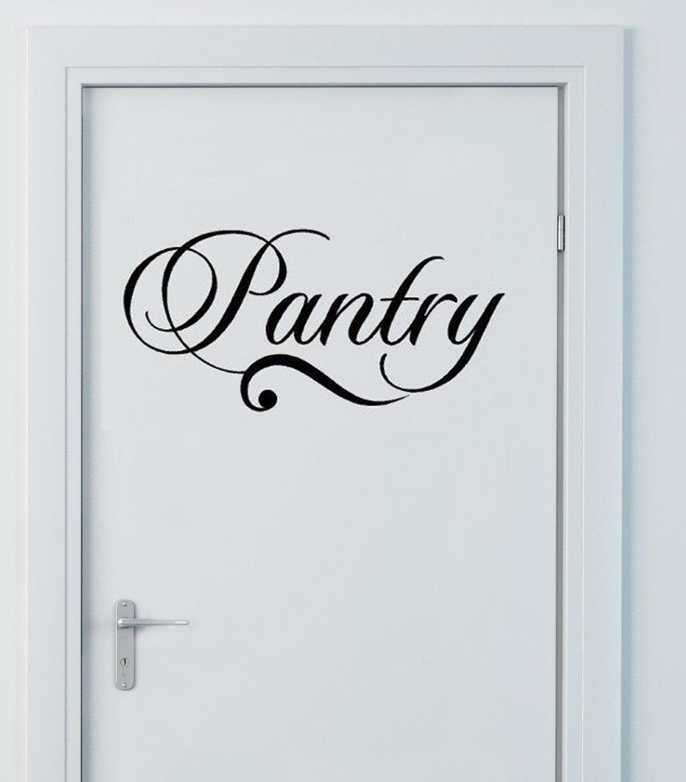 New Fashion Big Pantry PVC Wall Stickers Pantry Decal Vinyl Lettering Wall Art Words Quotes Home Decal Sayings Hallway Wall Stickers