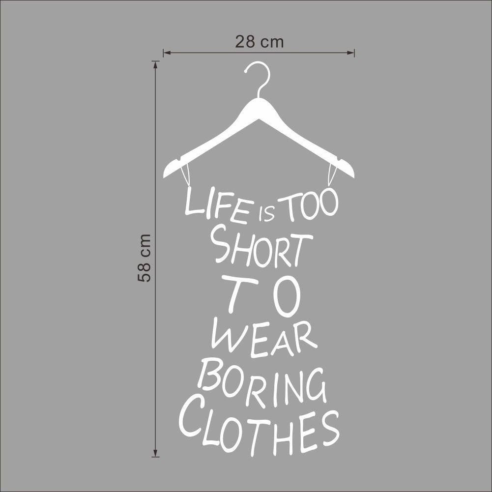 New Hot TVRQ01 Creative Clothes Shop Fitting Room Wall Sticker Clothing Shop Glass Window Dressing Room Wall Stickers
