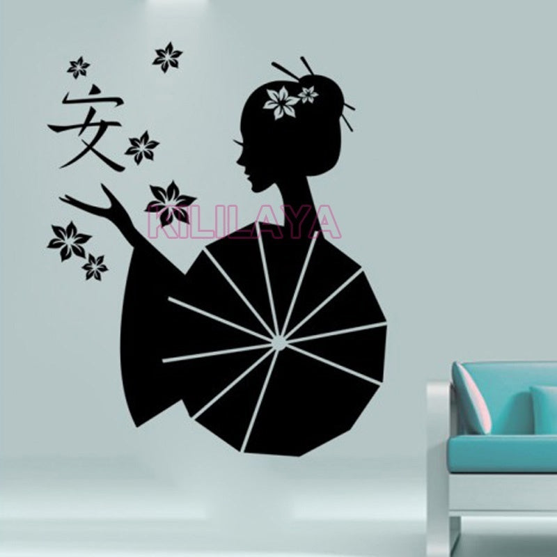 Asia Japanese Geishas Zen Vinyl Wall Stickers