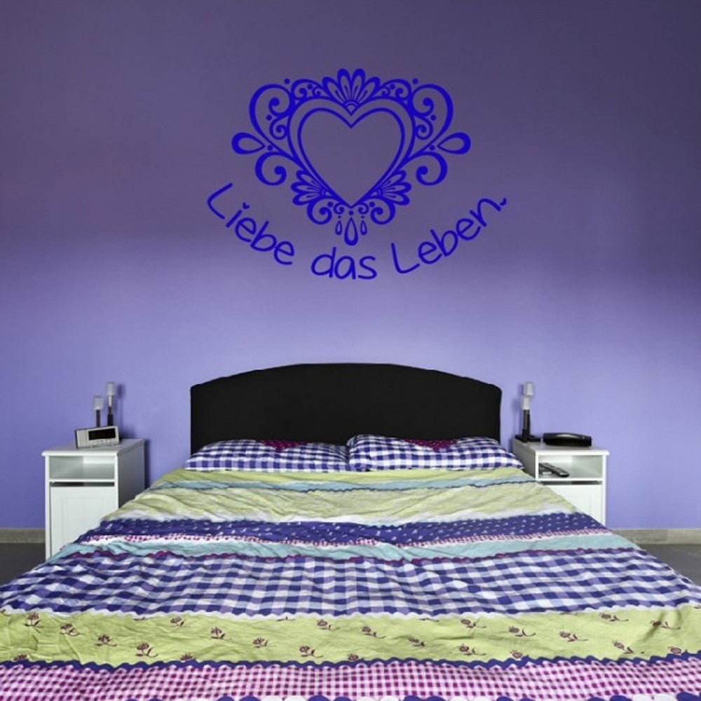 Hot Liebe Das Leben Wansticker Wandtattoo Ziat Kunst Wall Sticker Art Wallpaper for Living Room Home Decor