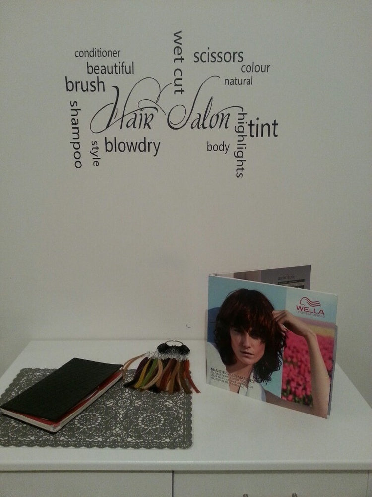 High-quality Removable PVC Hair Salon Wall Sticker Window Glasses Sticker